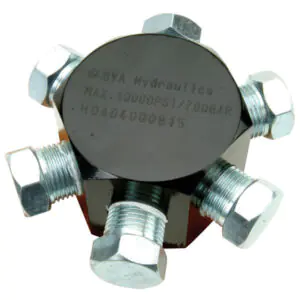 Manifold Block, Hexagon, 6 Ports, Oil Port 3/8"-18NPTF, 10,000 psi (700 bar)