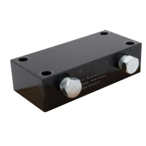 CUMR2 Manifold Block, Pump Mounted, for Electric Pump, 2 Oil Port, 3/8"-18NPTF, 10,000 psi (700 bar)