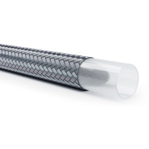 3/16" Smooth PTFE Hose - Stainless Overbraid