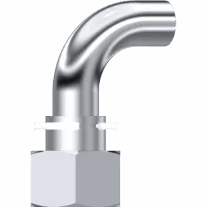 Weldable Metrical Swivel Female 90º Without O Ring, Pipe Ø  6, Thread M12X1.5