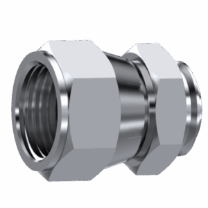 Welding JIC female 37° swept with guide double hexagon