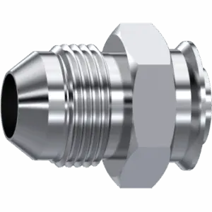 Welding fixed male JIC 37° with guide, DN Hose 1/4", Thread 7/16" 20h UNF