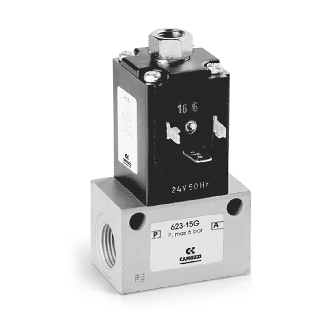 Series 6 Directly Operated Solenoid Valves ,Function-3 ways N.C. ,Connection- 4mm Cartridge, Base Design-Single Manifold, Solenoid Voltage -48V DC