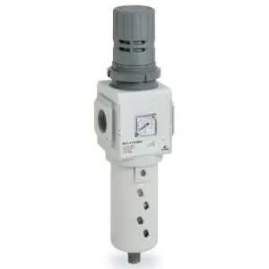 Series MX2 Filter Regulators Connection 3/8" , Filtering Element  25µm With Relieving , Draining of Condensate Semiautomatic-Manual Drain , Operating Pressure 0.5 to 10 bar , No Pressue Gauge