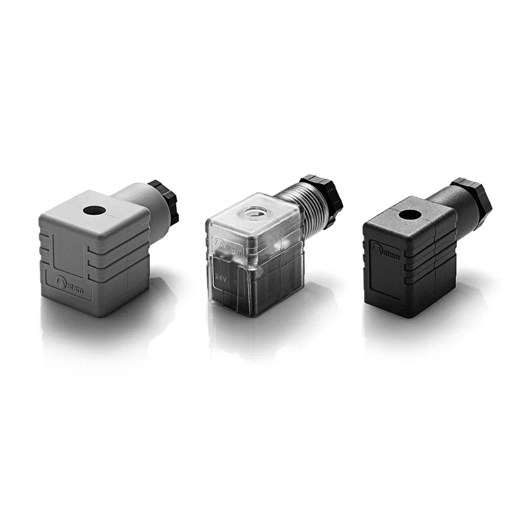 Solenoid DIN Connectors EN 175301-803 ,Form Factor-A - 18mm Pin Spacing ,Voltage- 24V