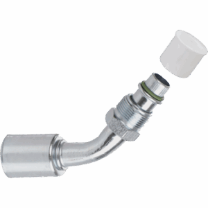 45° Male With Green Joint Hose ID 5/16" , Thread 5/8" 18h UNF