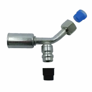 45° Swivel Female With Green Joint And Valve Hose ID 5/16" , Thread 5/8" 18h UNF