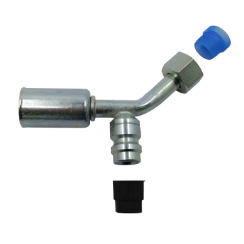 45° Swivel Female With Green Joint And Valve Hose ID 5/8" , Thread 1"1/16 12h UNF