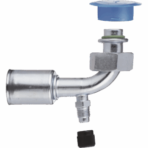 90° Female With Rotalock Joint And Valve Hose ID 13/32" , Thread 1" 14h UNS