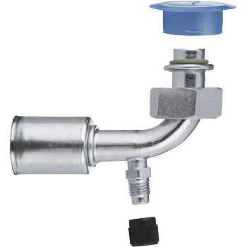 90° Female With Rotalock Joint And Valve Hose ID 1/2" , Thread 1" 14h UNS