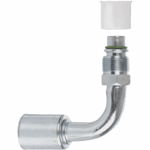 90° Male With Green Joint Hose ID 5/16" , Thread 5/8" 18h UNF