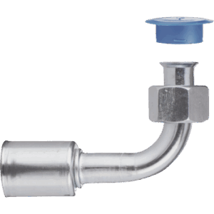 90° Swivel Female SAE Hose ID 5/16" , Thread 5/8" 18h UNF