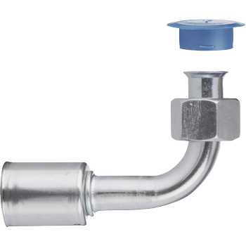 90° Swivel Female SAE Hose ID 5/16" , Thread 5/8" 18h UNF