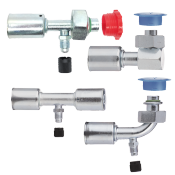 Fittings with valve for air conditioning 12