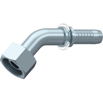 M18 X 1.5 - 60° Cone 45° Swept Female x 5/16" Hose Tail