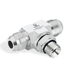 Male Brach Tee JIC x SAE/MS Adjustable