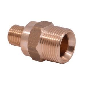 Deep Bore Brass Coupling 1/4"M x M22M
