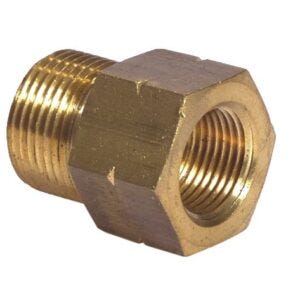 Brass MF Coupling 15mm Brass Nipple M22M x 1/4"F