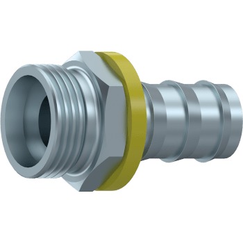 Metric 24º Cone Male M30X2 Thread , 3/4" DN Hose , 30L Pipe