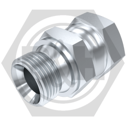 BSP male DIN 3852 Form A x BSP swivel female