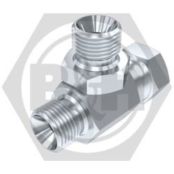 BSP Male x BSP Swivel Female x BSP Male Branch Tee Hexagon Insert
