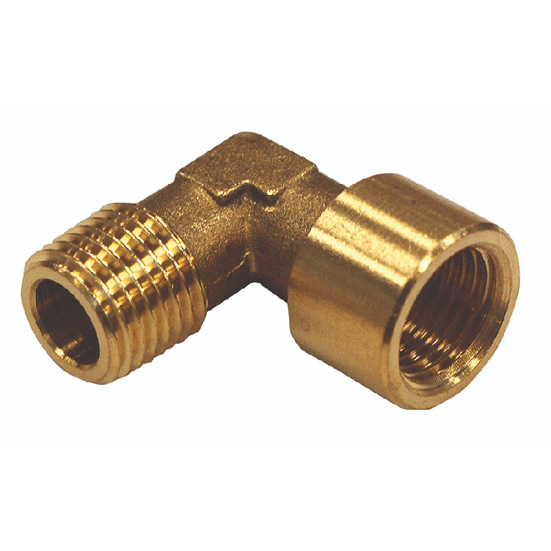 Equal Elbow BSPT Male - BSPP Female , 1/4" BSPT Male Thread , 1/4" BSPP Female Thread