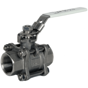 3 Piece Stainless Steel Ball Valve BSPT F/F , Socket Weld Ends