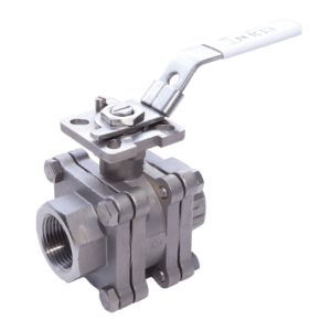 3 Piece Stainless Steel Fire Safe Ball Valve Taper F/F , NPT F/F Ends