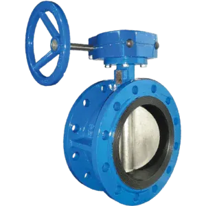 Ductile Iron Butterfly Valve Double Flanged Type With Gearbox