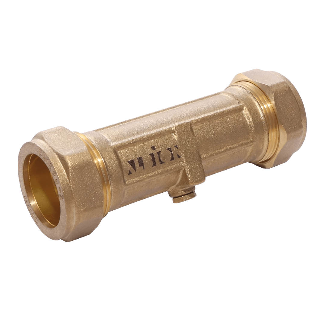 DZR Brass Double Check Valves with Compression Ends