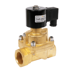 PTFE Brass Solenoid Valve Pilot Operated 2/2 Way Normally Closed